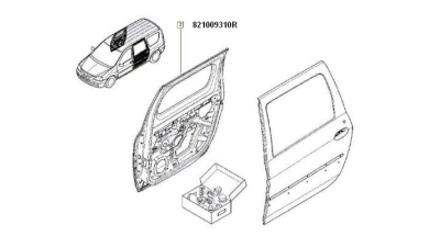 Usa Spate Dacia LOGAN MCV Break 08.2010-2012 partea Dreapta, 821009310R,  piesa originala OE