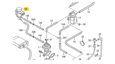 Ventil Supapa Egr Audi A2, A3, A4, A6, A8; Seat Arosa, Ibiza Iii, Leon, Toledo Ii; Skoda Octavia I, Superb I; Vw Bora, Golf Iv, Lt 28-35 Ii, Lt 28-46 Ii, Lupo 1.2d-3.0d 09.95-05.10