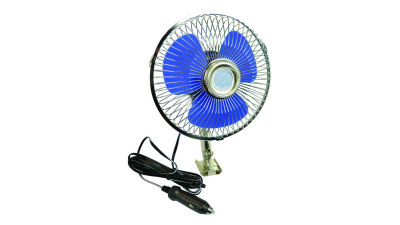 Ventilator auto Carpoint 24V cu rama metalica , oscilant , fixare cu suruburi, diametru 15.30 cm 
