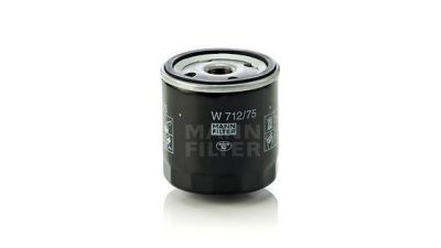 Filtru ulei Mann W712/75 Opel Astra G, Vectra B, Astra F, Antara, Astra H, Combo, Frontera, Meriva, Tigra, Vectra C, Zafira A, Zafira B, Saab 9-3, Chevrolet Cruze, Volt , Daewoo Cielo, Chevrolet Aveo, Captiva, Lacetti, Montana REZZO