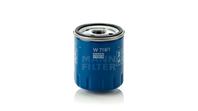 Filtru ulei Mann W716/1 Citroen Berlingo, C3, C4, C5, C8, DS3, DS4, DS5, Jumper, Jumpy , Xsara ; Peugeot 106, 108, 2008, 206, 208,3008, 301, 306, 307, 308,407, 508,607,806,807, Boxer, Expert, Partner, Opel Crossland, Fiat Ducato, Scudo, Ulysse, Proace