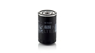 Filtru ulei Mann W719/30 Audi A3 (8L), A4 (B5/B6/B7), 100, 200, 80, TT, BMW E21, E28, E30, E34, VW Bora, Caddy 3, Golf 3, Golf 4, Passat B3/B4/B5/B6, Polo, Sharan , T4, Vento, Seat Ibiza, Leon 1M1, Skoda Octavia, benzina motorizari 1.4-4.2