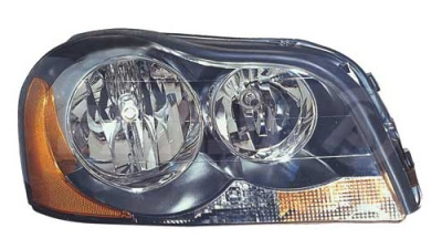 Far Volvo XC90 10.2002-05.2006, TYC 20-0451-05-2, partea Dreapta, reglare electrica, fara motoras, tip bec H7+H7, cu semnalizator orange