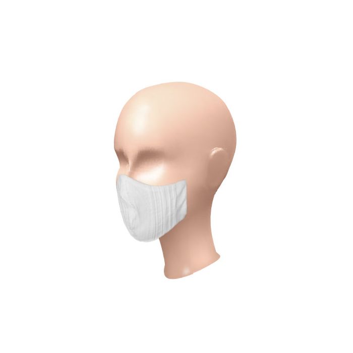 Masca de protectie faciala reutilizabila din material cu 3 pliuri, Masca praf protectie pentru gura si nas, triunghiulara , ( la care se poate atasa un Filtru de protectie de tifon sau celuloza 