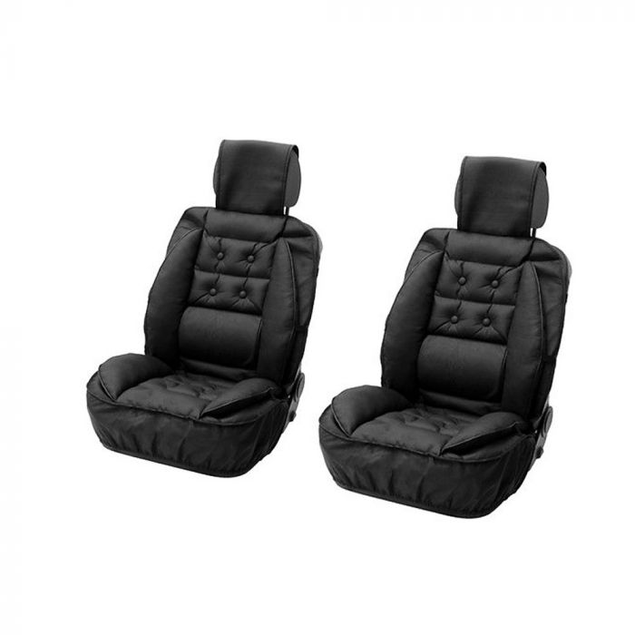 Set huse scaune fata pentru Hyundai Ix35, imitatie piele, cu suport lombar, set 2 buc