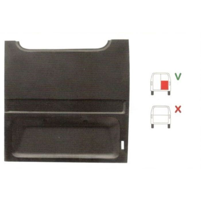 Element reparatie usa Ford TRANSIT (VE6/VE64/VE83), 10.1985-09.1994 (pt modele cu 2 usi spate), partea dreapta, usa spate, pana la geam,,