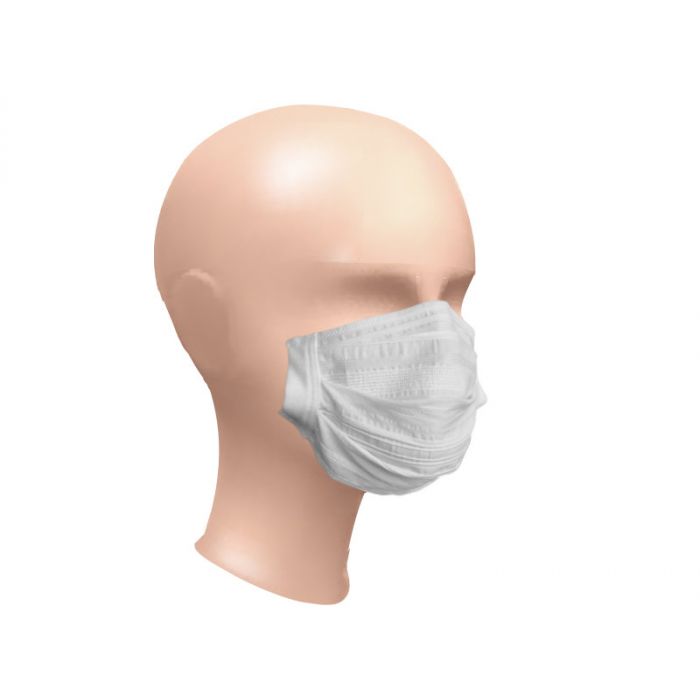 Masca de protectie faciala reutilizabila din material cu 3 pliuri, Masca praf protectie pentru gura si nas