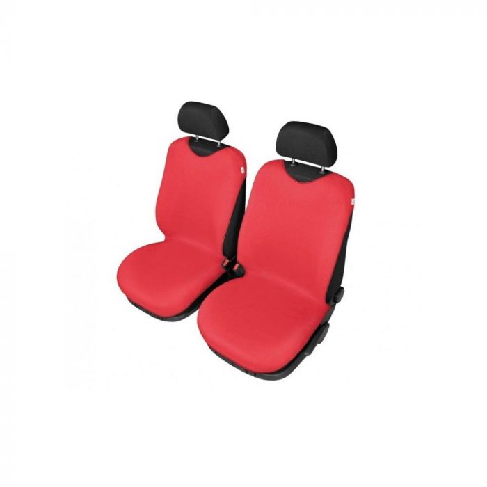 Set huse scaune fata tip maieu pentru Fiat Idea, culoare Rosu, 2 bucati