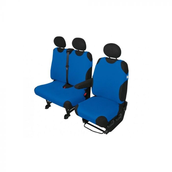 Huse scaune auto tip maieu pentru Fiat Ducato , 2+1 locuri culoare Albastru