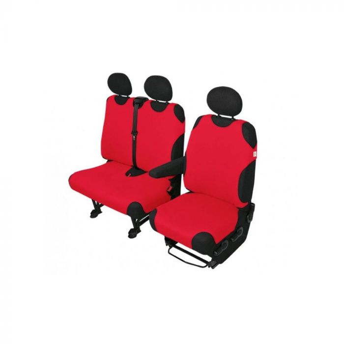 Huse scaune auto tip maieu pentru Vw Crafter , 2+1 locuri Rosu