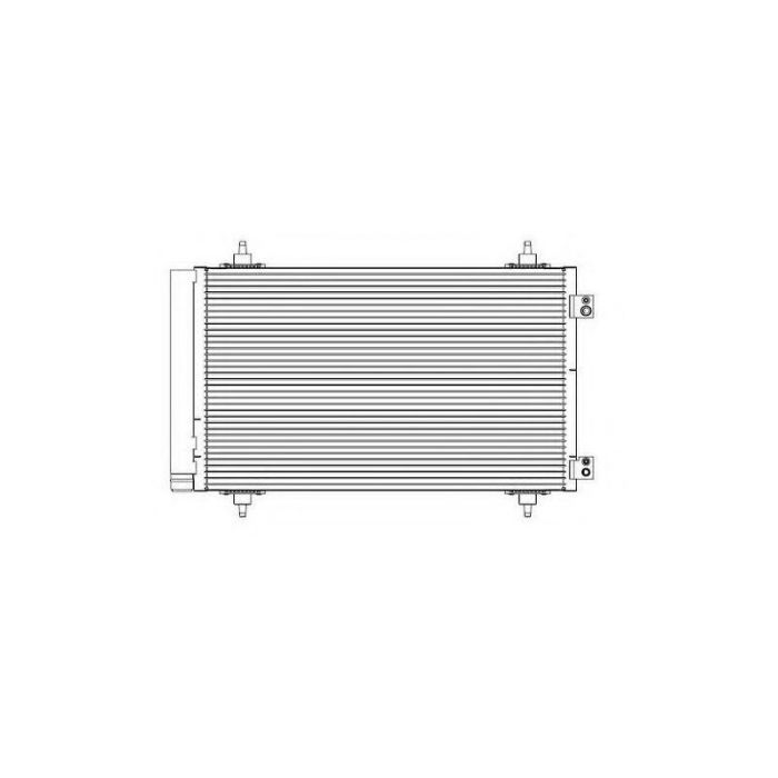 Condensator climatizare Citroen C8 03 2006 2014 motor 2 0 HDI 88kw 120 kw diesel cutie manuala automata full aluminiu brazat 590 550 x360 340 x16 mm cu uscator si filtru integrat