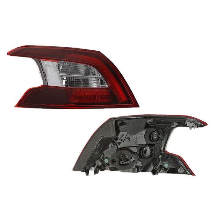 Stop spate lampa Peugeot 308 2013- partea stanga exterior cu lumina de mers inapoi si cu suport becuri AL (Automotive Lighting)