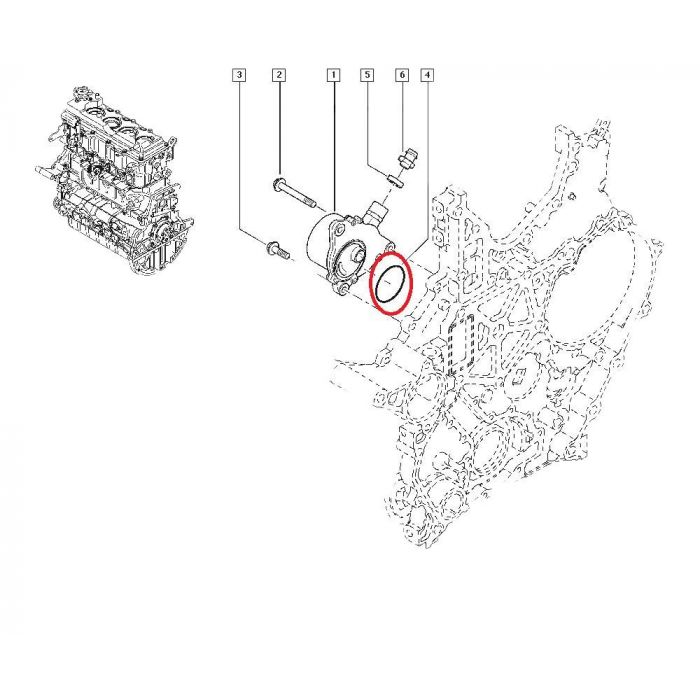 Garnitura pompa ulei Renault Master 2, Originala 7701058006