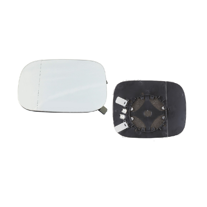 Geam oglinda exterioara cu suport fixare Volvo Xc70 (Bw), 03.2007-2016; Xc90 (C/P28), 2007-2015 , Stanga, incalzita; geam asferic; cromat, View Max,