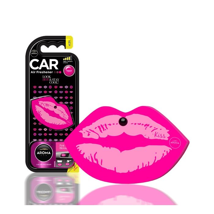 Odorizant auto pentru oglinda AROMA CAR LIPS Pink Blossom