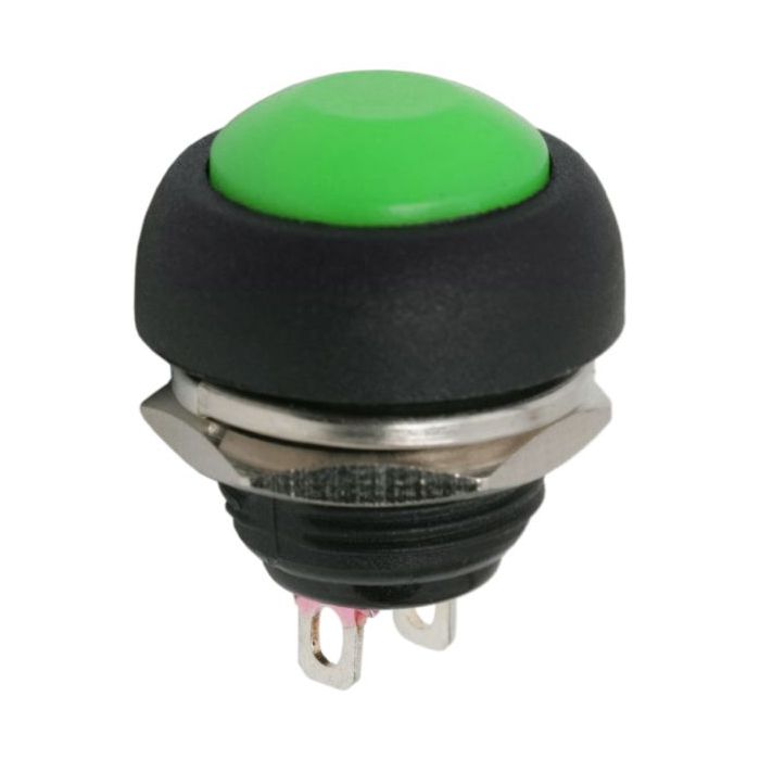 Buton 1 circuit 1A-250V OFF-(ON), verde, set 5 buc