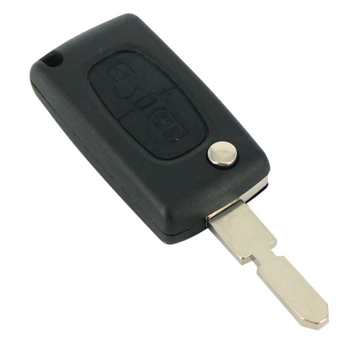 Carcasa cheie tip briceag Peugeot 406, 2 butoane, lama NE78-SH2 cu suport baterie