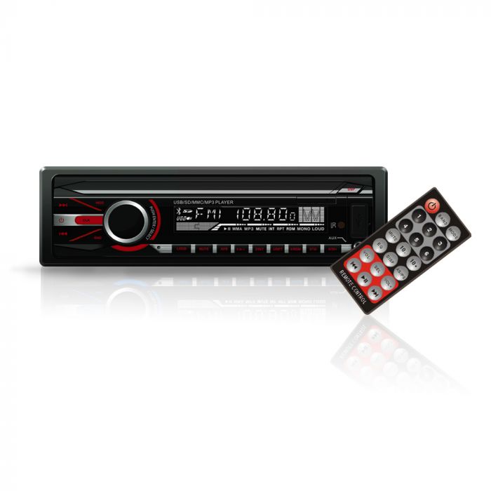 Radio mp3-player auto Carguard 4x50W , MP3, WMA, intrari USB/SD Card/Aux, fata detasabila, telecomanda