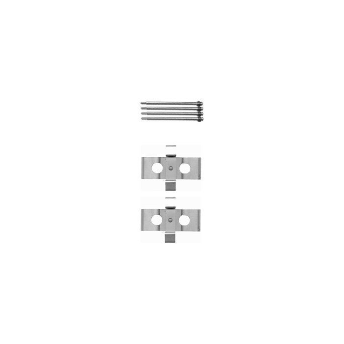 Set accesorii placute frana Delphi LX0393, parte montare : Punte Fata
