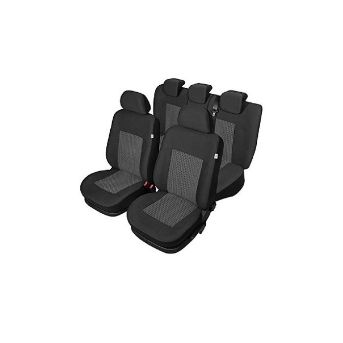 Set huse scaun model Perun pentru Nissan Note, culoare Negru, set huse auto Fata + Spate