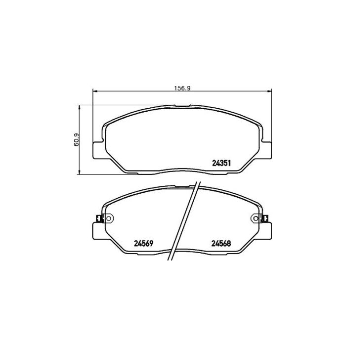 Placute frana fata Hyundai Genesis (Bh), 01.2008-12.2015, marca SRLine S70-0510