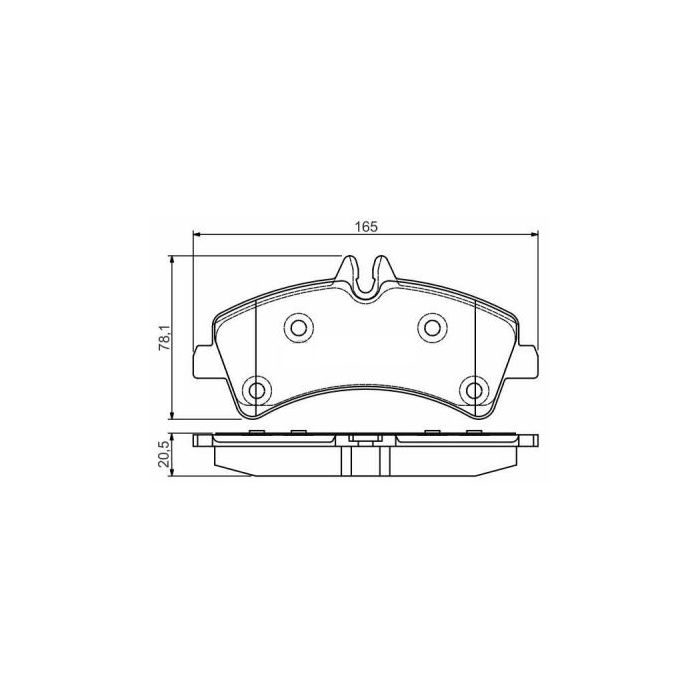 Placute frana spate Volkswagen Crafter 30-50 Platforma (2f), 04.2006-12.2016, marca SRLine S70-1384