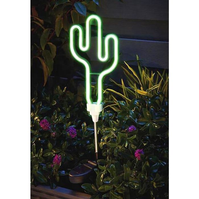 Lampa solara LED Neon Cactus