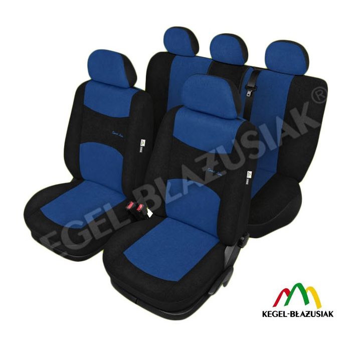 Set huse scaune auto SportLine Albastru pentru Renault Captur