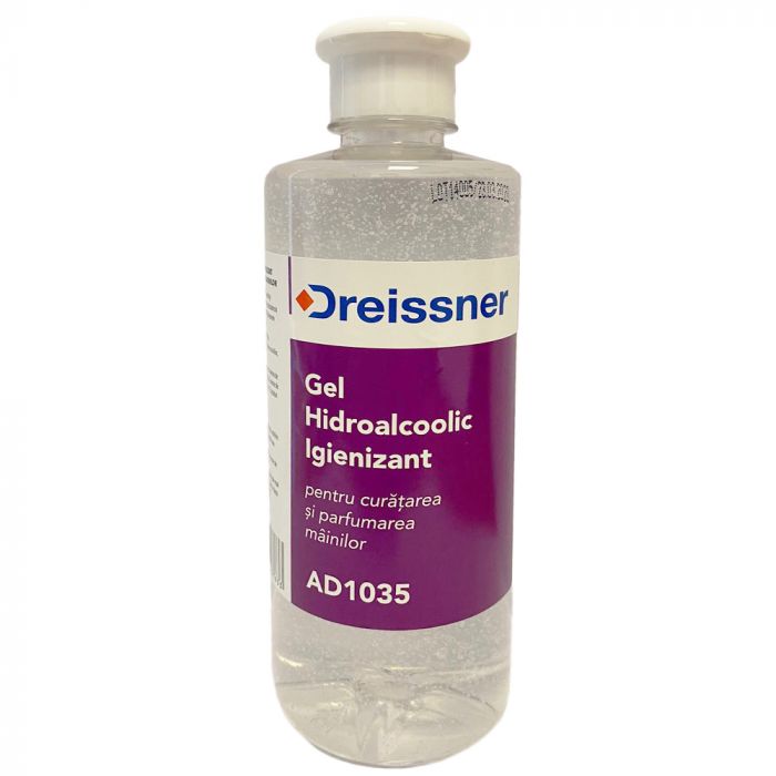 Gel dezinfectant hidroalcooloc igienizant pentru maini Dreissner 500ml , cu Aloe Vera si  Vitamina E