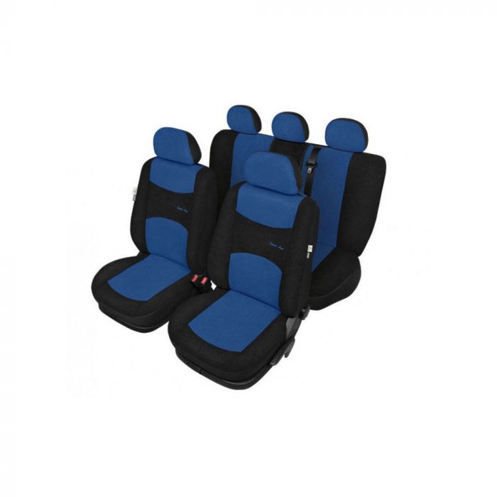 Set huse scaune auto SportLine Albastru pentru Daewoo Lanos