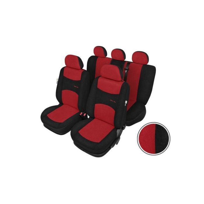Set huse scaune auto SportLine Rosu pentru Dacia Logan