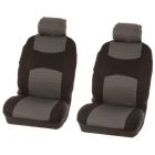 Set huse scaune fata auto Opel Astra H, Carpoint Cicago gri 4 buc ( 2 huse scaune fata + 2 huse tetiere )