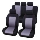 Set huse scaune fata - spate auto Peugeot 307, Carpoint Lisboa 9 buc gri-negru