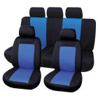 Set huse scaune fata - spate auto Opel Astra H, Carpoint Lisboa 9 buc albastru/negru