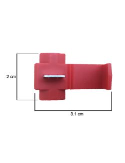 Conector rapid pentru cablu electric,conector 3-4 mm, culoare rosu, set 5 buc