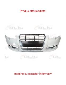 Bara fata Audi A6 (C6), 10.2008-03.2011, grunduita, cu gauri pentru spalatoare faruri, 4F0807105AAGRU