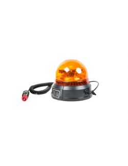 Girofar auto Automax 12V 24V orange cu bec LED fixare magnetica cu acumulator cu telecomanda
