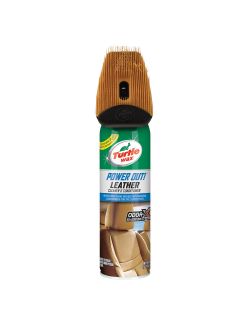 Spray curatare si intretinere tapiterie din piele cu perie Turtle Wax Power Out Leather 400ml