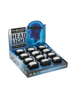 Lampă de cap cu COB LED (intensitate mare)-  12 buc/display