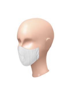 Masca de protectie faciala reutilizabila din material cu 3 pliuri, Masca praf protectie pentru gura si nas, triunghiulara , ( la care se poate atasa un Filtru de protectie de tifon sau celuloza 
