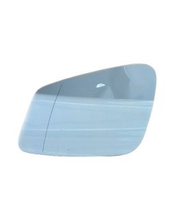 Geam oglinda exterioara cu suport fixare Bmw Seria 5 (F10/F11), 12.2009-2017; Seria 5 Gt (F07), 2012-2017; Seria 6/6 Gc (F08/F12/F13), 02.2011-2018; Seria 7 (F01/F02), 10.2008-2015, partea Stanga, incalzit; sticla asferica; geam albastru, Aftermarket
