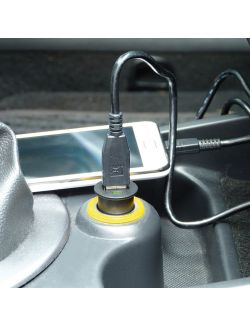 Incarcator auto Carpoint USB de la priza auto 12V 24V cu 1 iesire de 2 1A pt Ipad si alte aplicatii