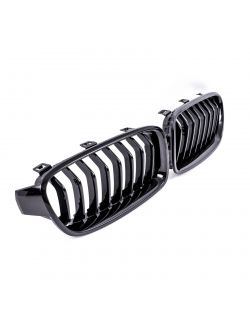 Grila radiator Bmw Seria 3/ Seria 3 Gt (F30/31/34/35), 01.2012-, stanga, negru, 51712240775, 20D105-1