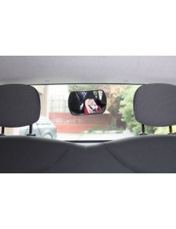 Oglinda retrovizoare interioara suplimentara pentru supraveghere copil cu fixare la tetiera, 16.5 x 10.5 cm