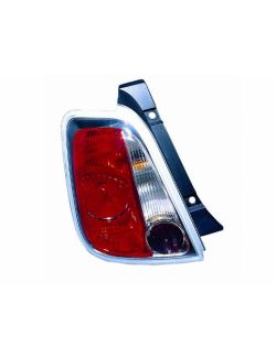 Stop spate lampa Fiat 500 03.2007- partea stanga silver rim cu suport becuri AL (Automotive Lighting)