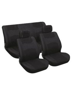 Set huse scaune auto Peugeot 207, Carpoint Negre 6 buc