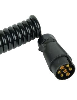Cablu electric curent Carpoint pentru remorca , 34-70cm, 7 pini cu fisa + priza cu sistem de blocare,