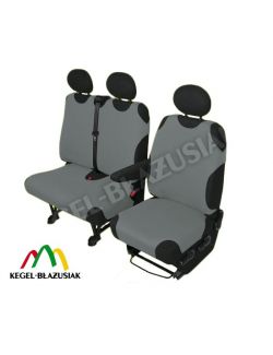 Huse scaune auto tip maieu pentru Peugeot Expert, 2+1 locuri culoare Gri