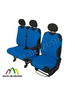 Huse scaune auto tip maieu pentru Peugeot Expert, 2+1 locuri culoare Albastru