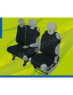 Huse scaune auto tip maieu pentru Citroen Jumper , 2+1 locuri culoare Negru 